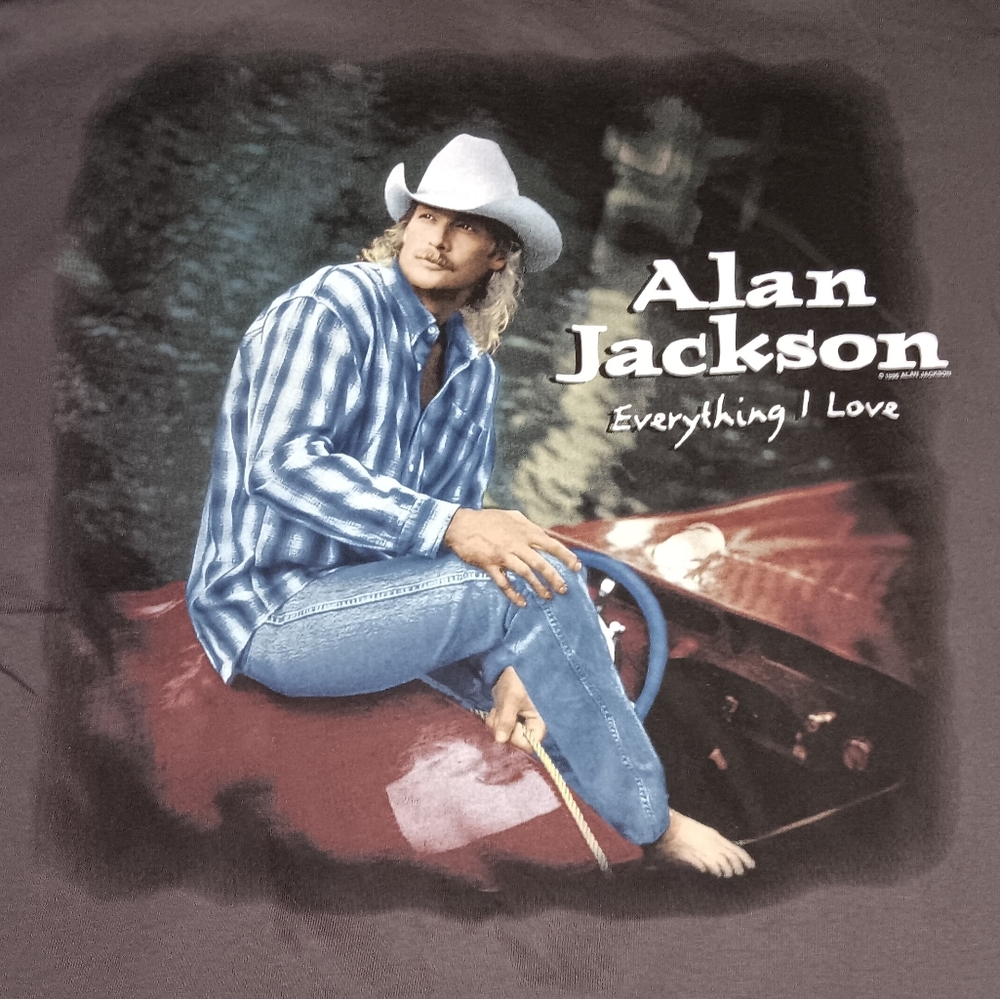 New 1997 Alan Jackson Everything I Love Vintage Country Music Tee 90s Shirt